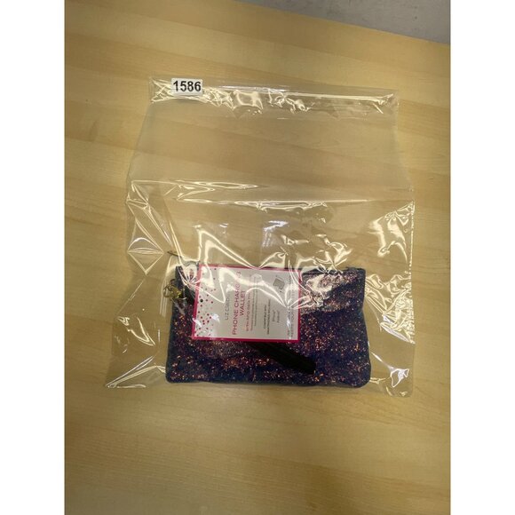 Liz Claiborne Women’s Multi Glitter RFID Phone Charging Wristlet Wallet Size S - Picture 12 of 12